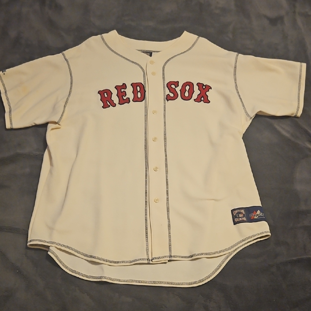 Red Sox Mens Cream Baseball Jersey SIZE XXL